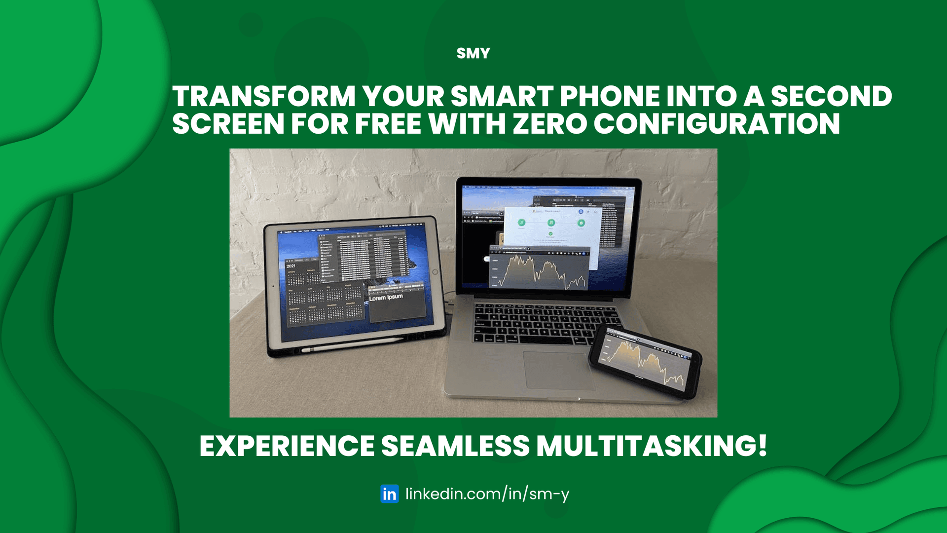 Seamlessly Transform Your Smart Phone into a Second Screen for FREE with Zero Configuration: Experience Seamless Multitasking!